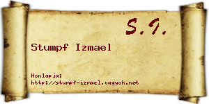 Stumpf Izmael névjegykártya